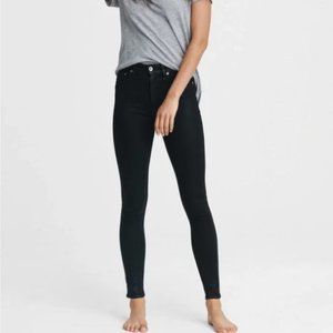 Rag and Bone Skinny Coated Black Jeans Size 26